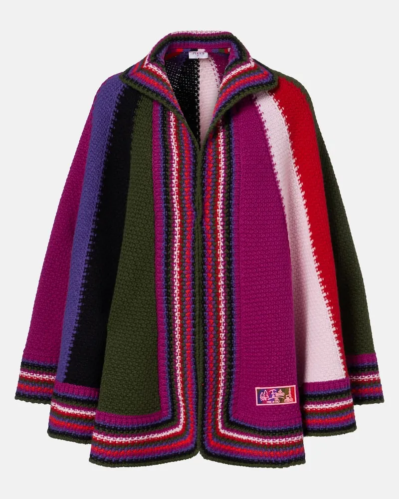 Emilio Pucci Cape aus Wolle Multicolor
