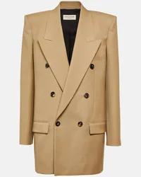 Saint Laurent Blazer aus Wolle Beige