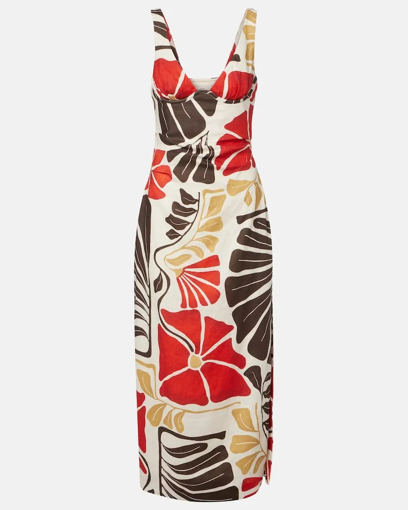 SIR Midikleid Julietta aus Leinen Multicolor