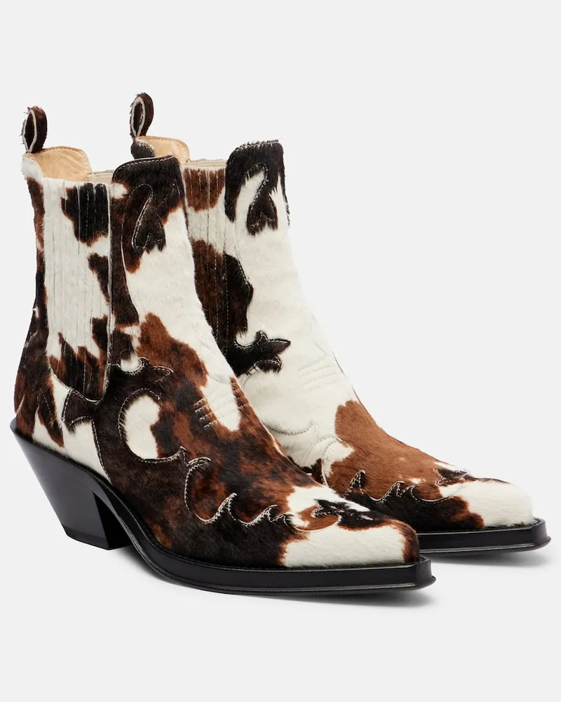 Gabriela Hearst Westernstiefel Cassidy aus Kalbshaar Braun