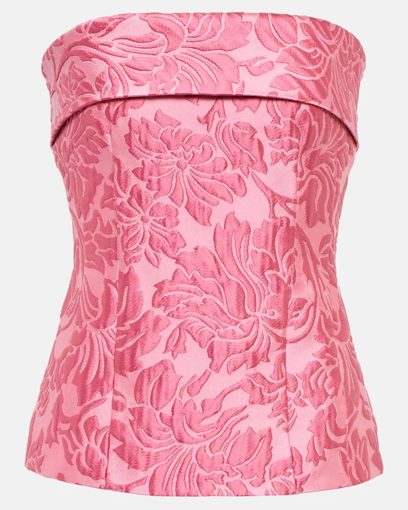 EMILIA WICKSTEAD Top Karin aus Cloque Pink