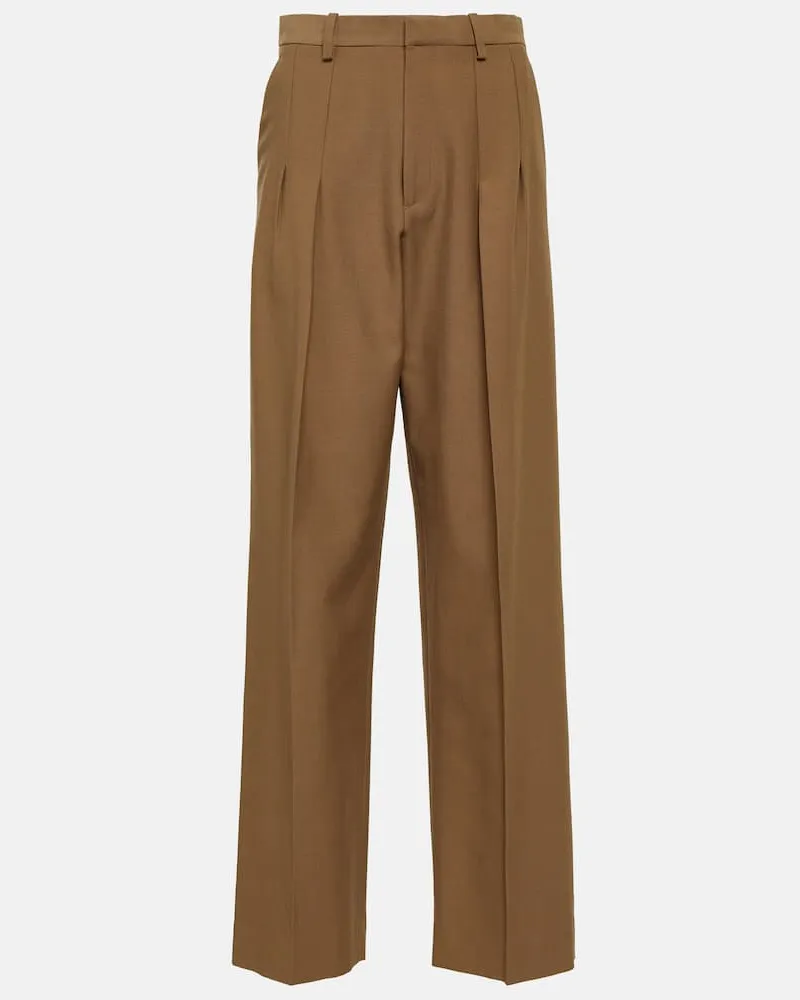 Victoria Beckham High-Rise-Hose Braun