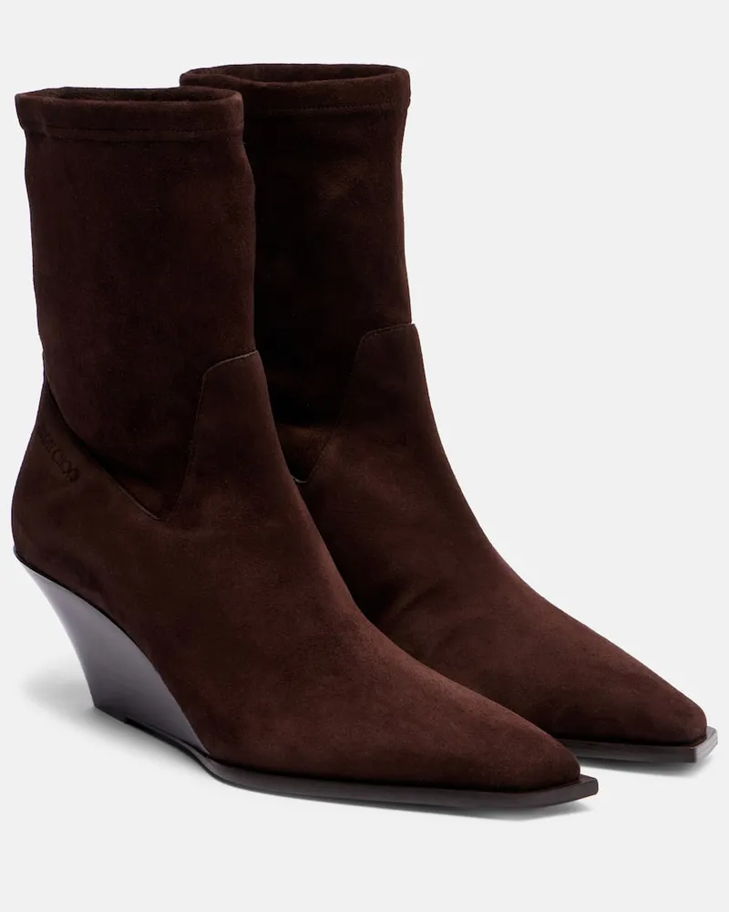 Jimmy Choo Ankle Boots Hadley 60 aus Veloursleder Braun