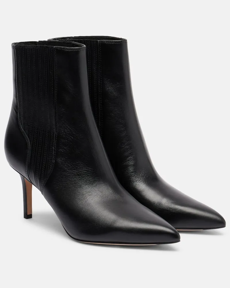 Veronica Beard Ankle Boots Lisa 70 aus Leder Schwarz
