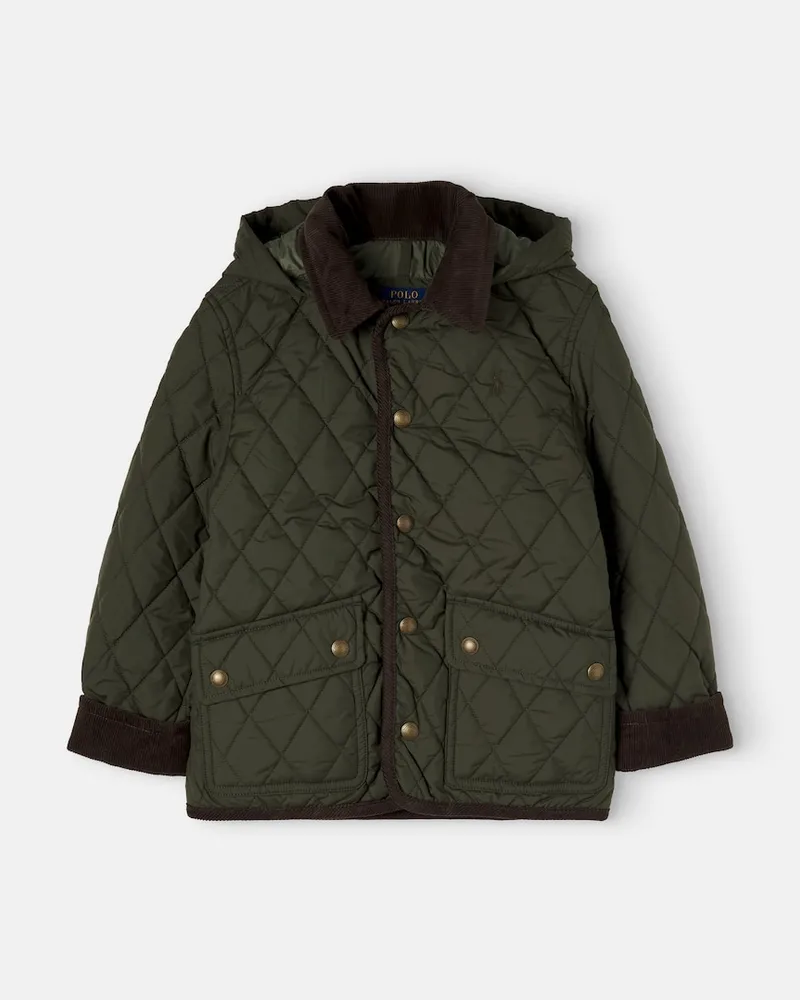Ralph Lauren Wattierte Jacke mit Cord Grün