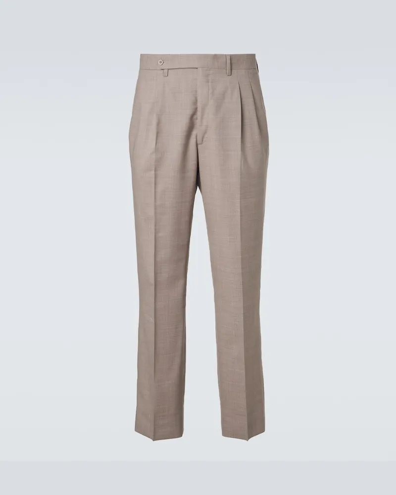 Stoffa Stòffa Weite Hose aus Wolle Grau