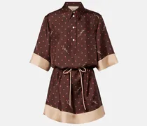 Hemdblusenkleid aus Seiden-Twill