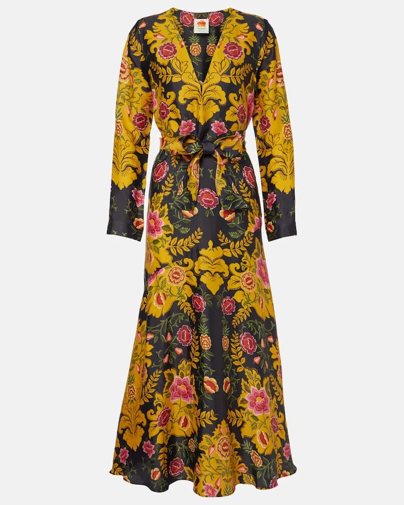 FARM Rio Maxikleid Arabesque Floral Black Schwarz