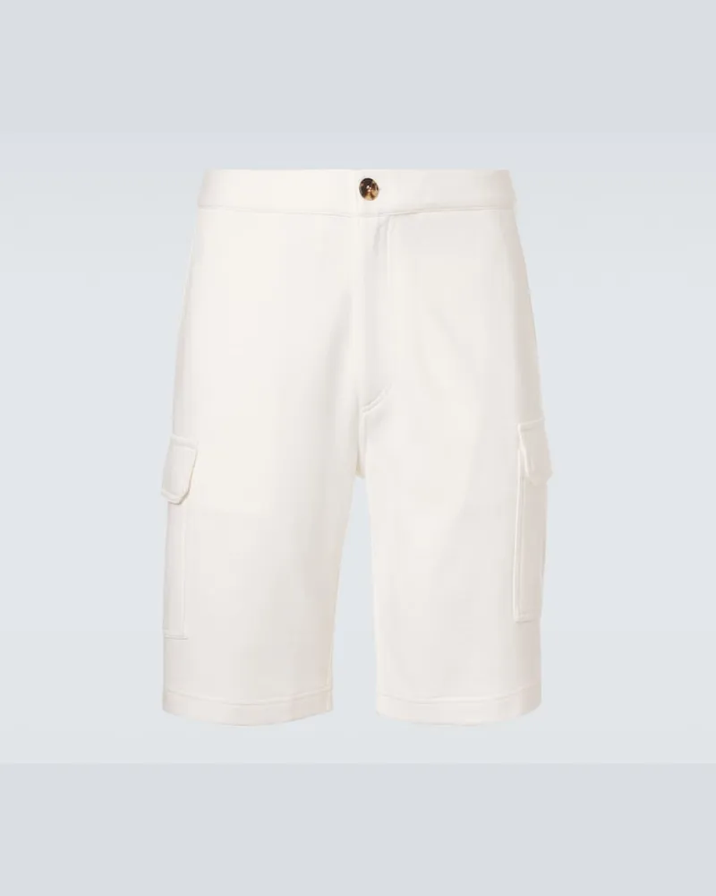 Brunello Cucinelli Bermuda-Shorts aus einem Baumwollgemisch Weiß