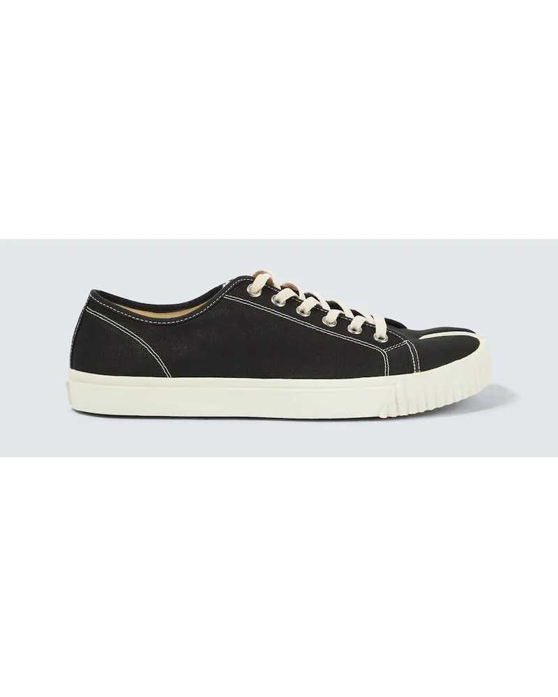 Maison Margiela Sneakers Tabi aus Canvas Schwarz