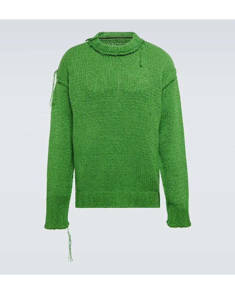 Sacai Pullover Aus Baumwolle Gruen