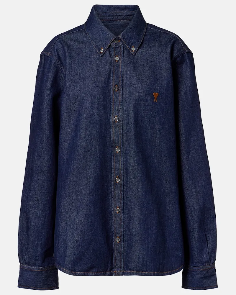 AMI Paris Jeanshemd Ami De Cœur Blau