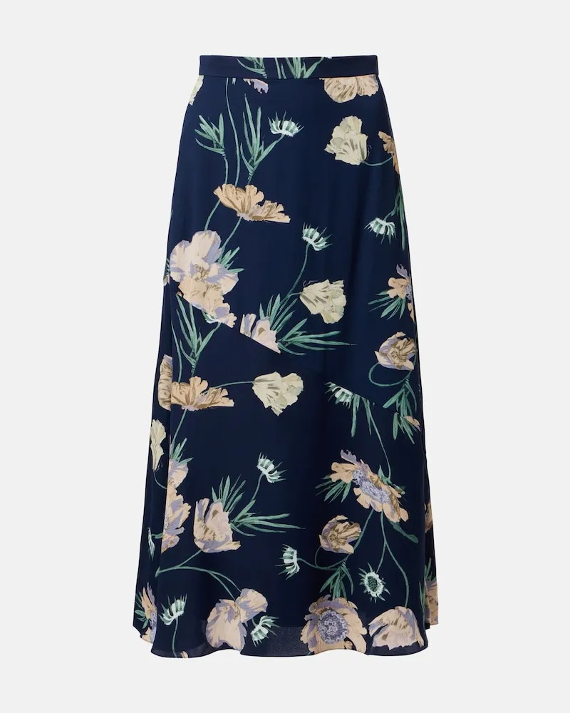 Erdem Bedruckter Midirock Blau