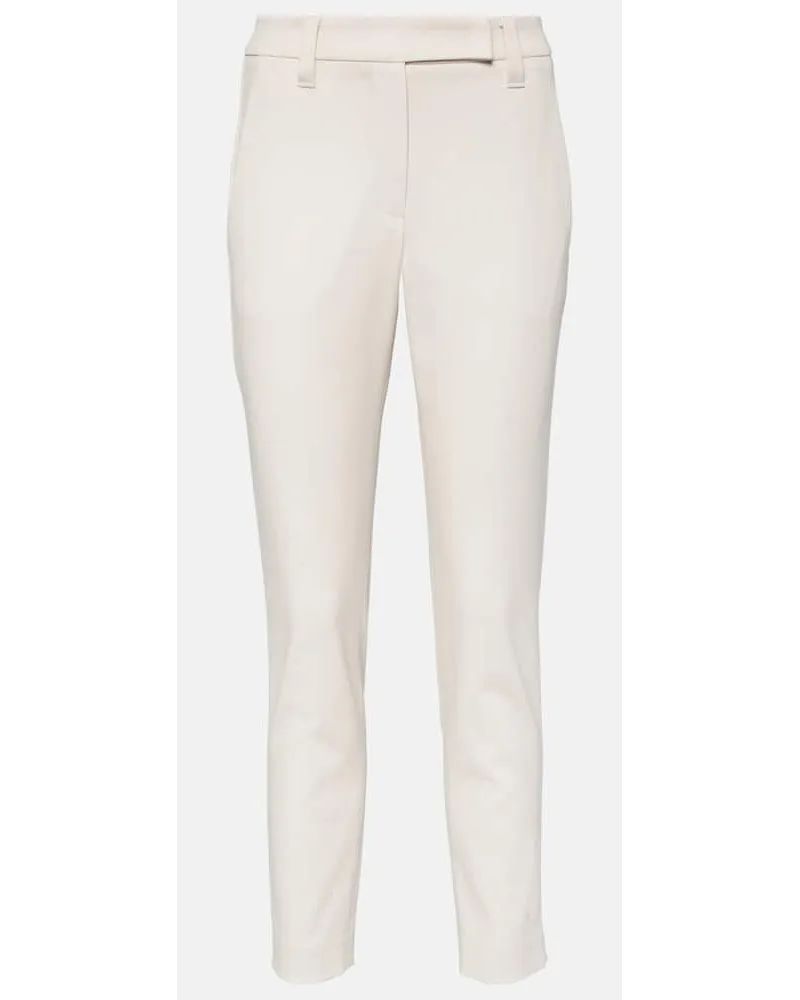 Brunello Cucinelli Chinohose aus einem Baumwollgemisch Beige
