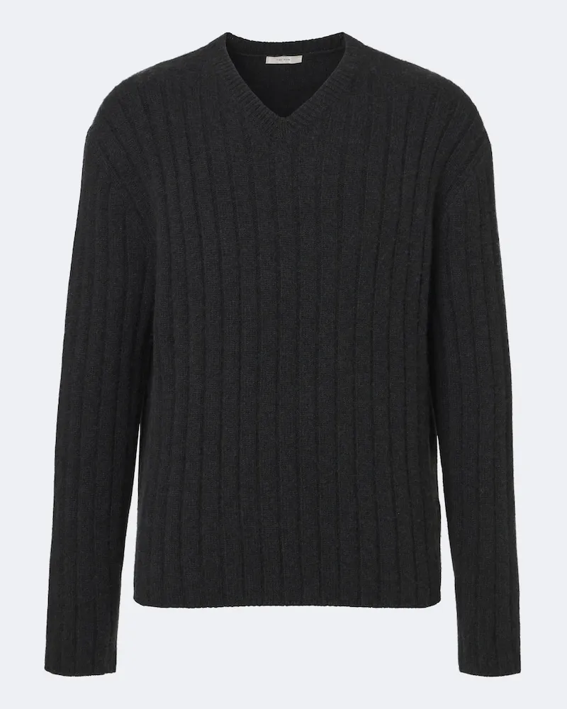 The Row Pullover Ettore aus Kaschmir Grau