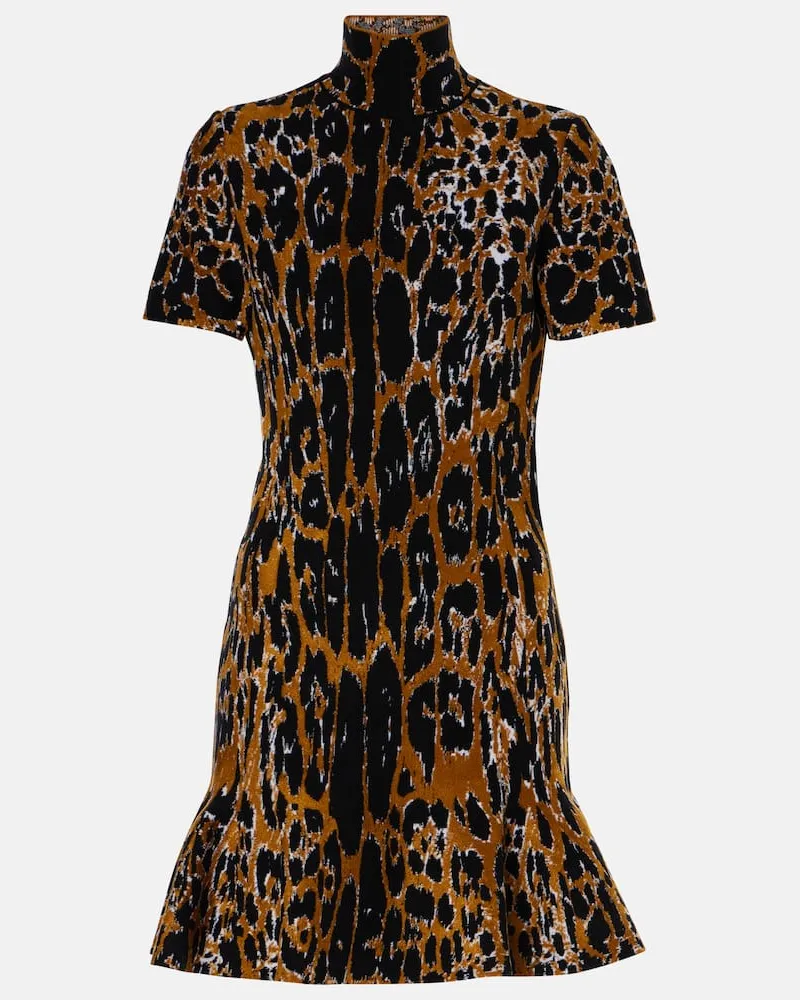 Alaïa Alaïa Minikleid aus Jacquard-Strick Multicolor