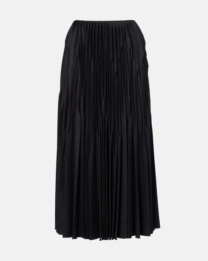 Alaïa Alaïa Midirock aus Wollflanell Grau