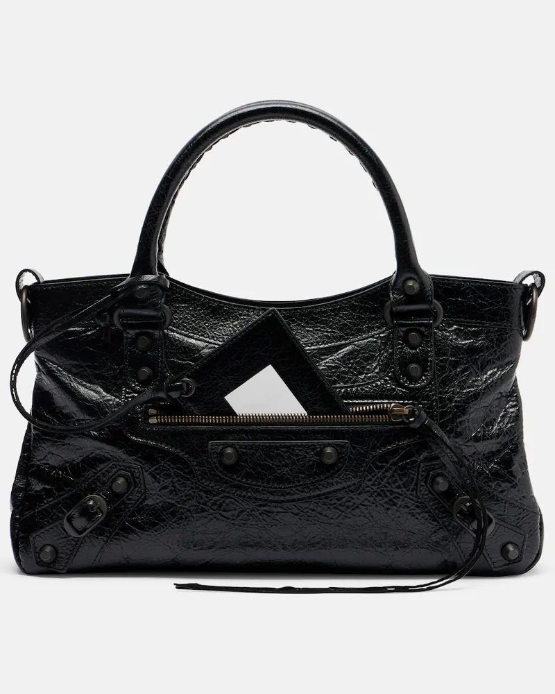 Balenciaga Tote Bag Le City Small aus Leder Schwarz