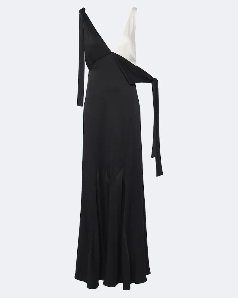 Stella McCartney Robe aus Crêpe Schwarz