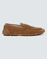 Dolce & Gabbana Loafers aus Veloursleder Braun