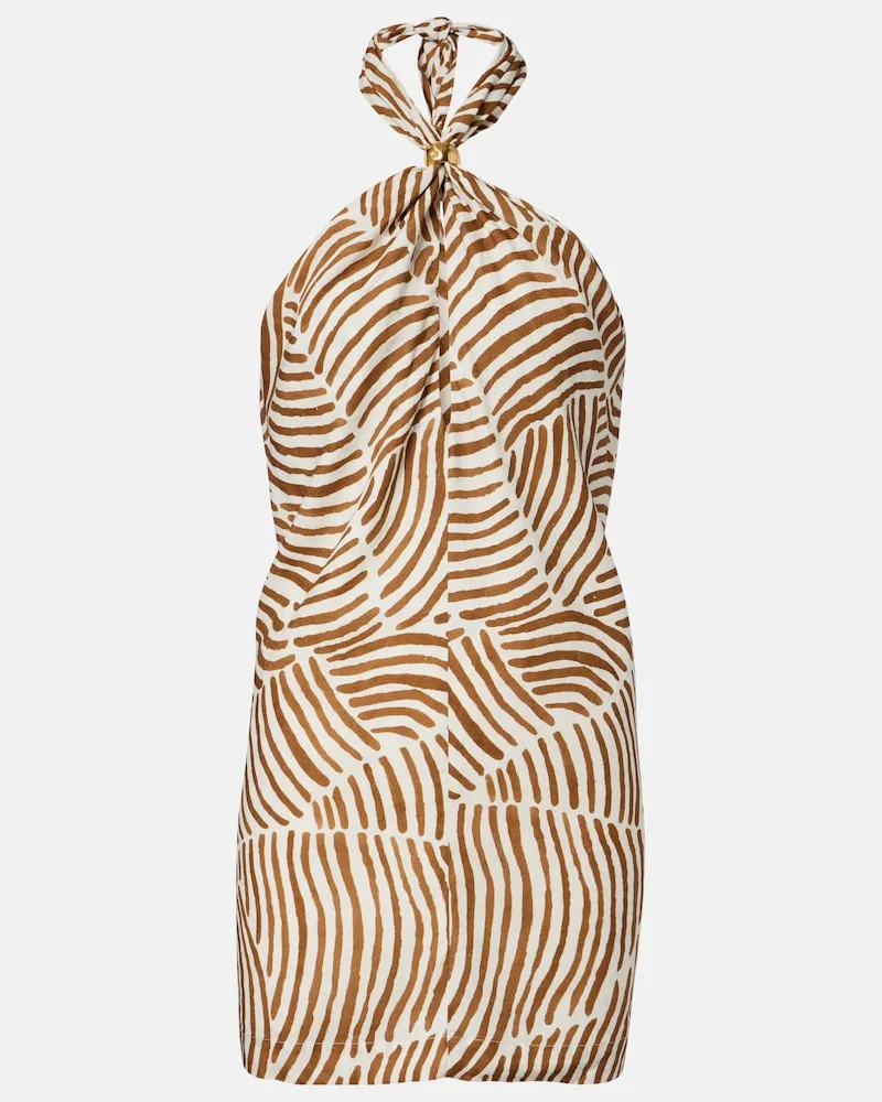 ViX Bedrucktes Minikleid Aster Braun