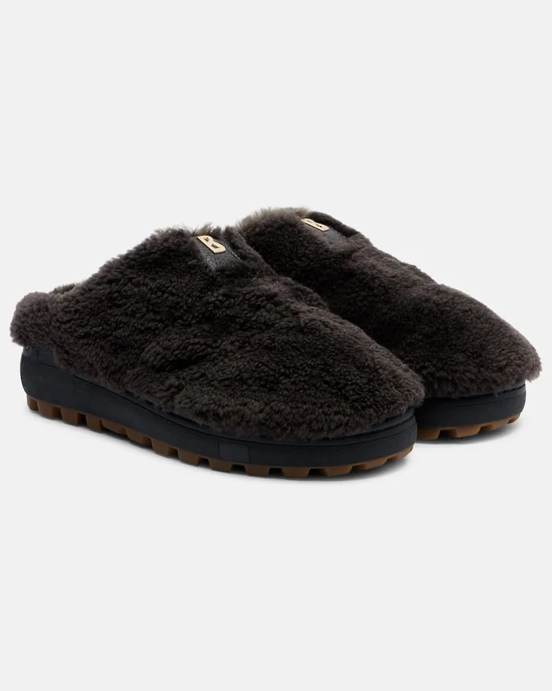 Bogner Slippers Chamonix aus Shearling Braun