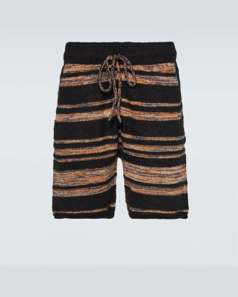 The Elder Statesman Shorts Phantom aus Kaschmir und Baumwolle Multicolor