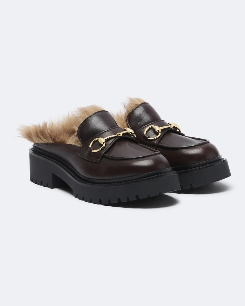 Gucci Mules Rhody aus Leder Schwarz