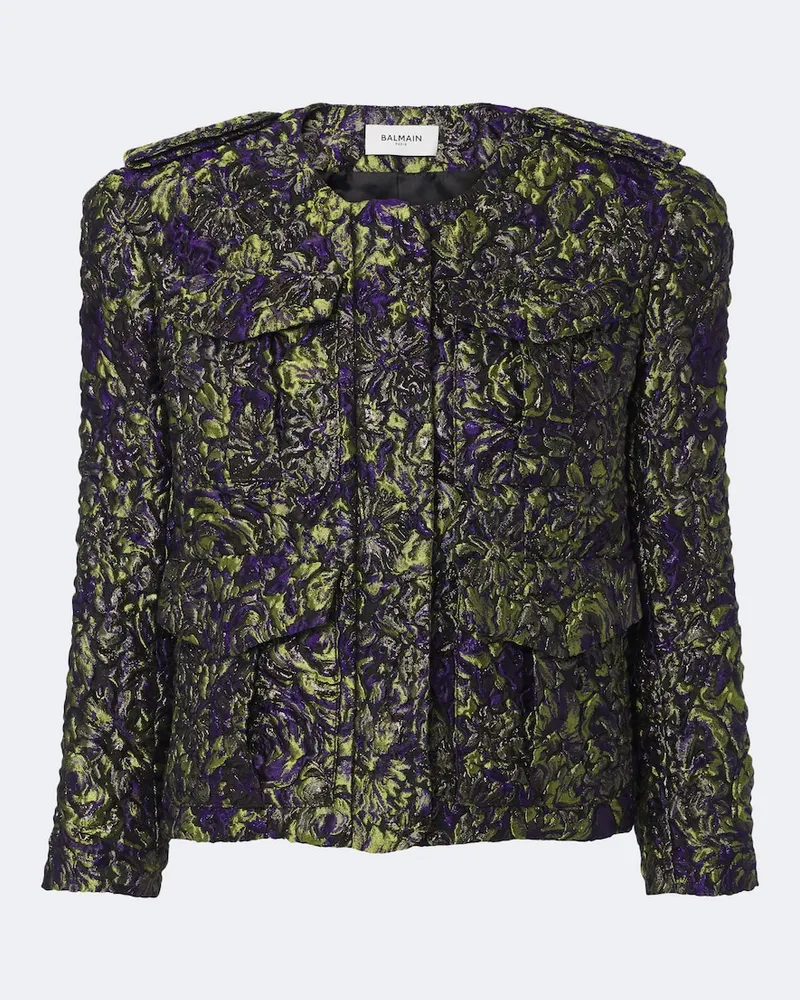 Balmain Jacke aus Cloqué Multicolor