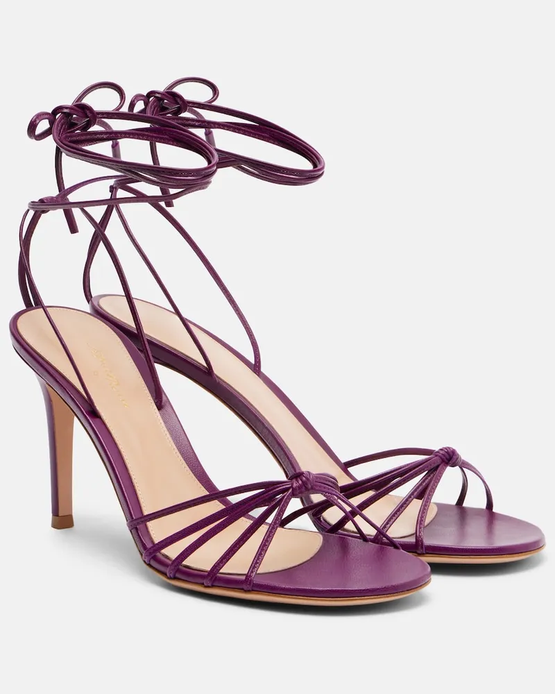 Gianvito Rossi Sandalen Gwyneth aus Leder Violett