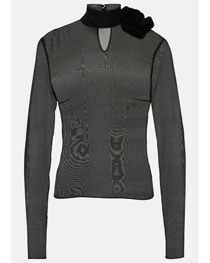 Magda Butrym Bluse aus Seide Schwarz