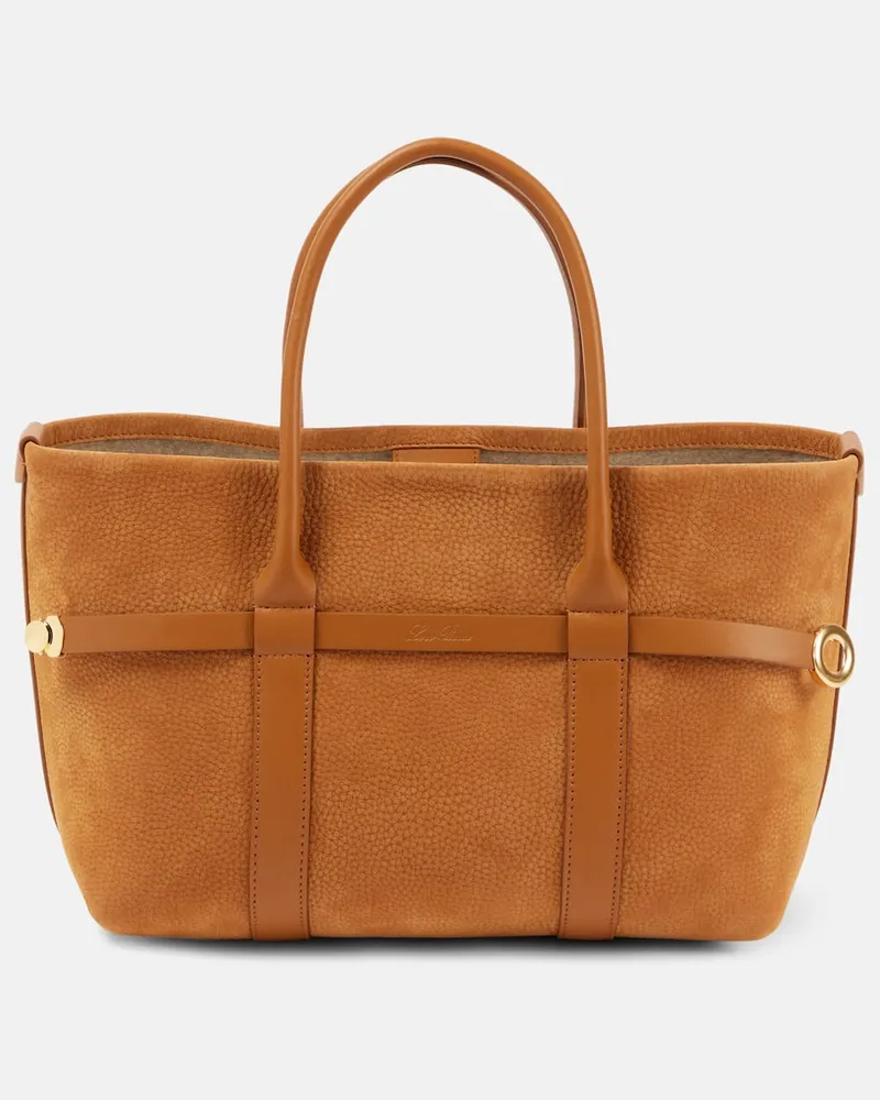 Loro Piana Tote Ghiera Small aus Leder Braun