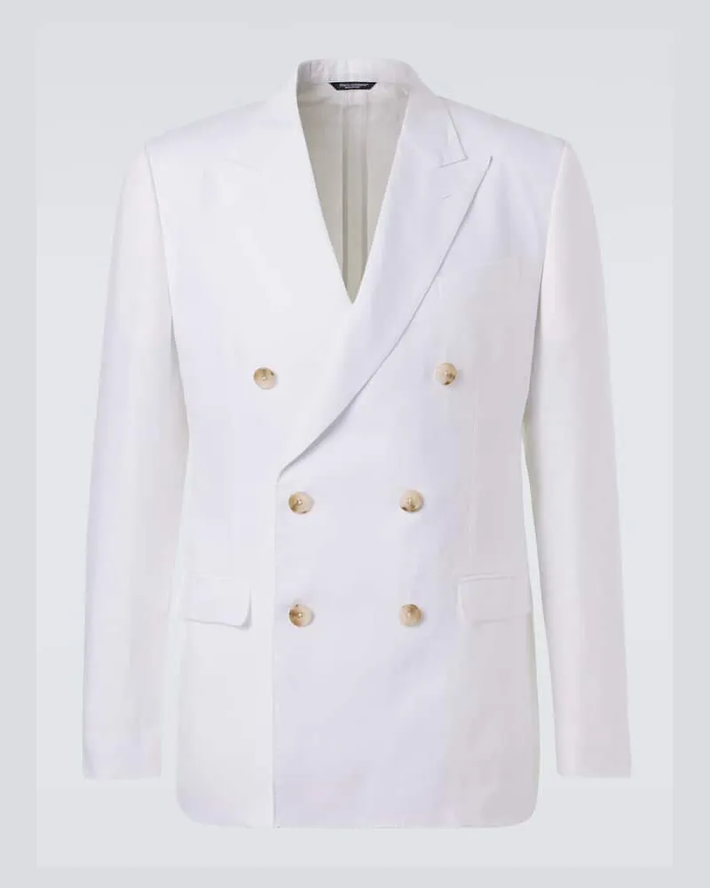 Dolce & Gabbana Blazer aus Leinen Weiß