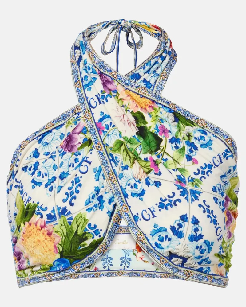 Camilla Wickeltop mit Kristallen Multicolor