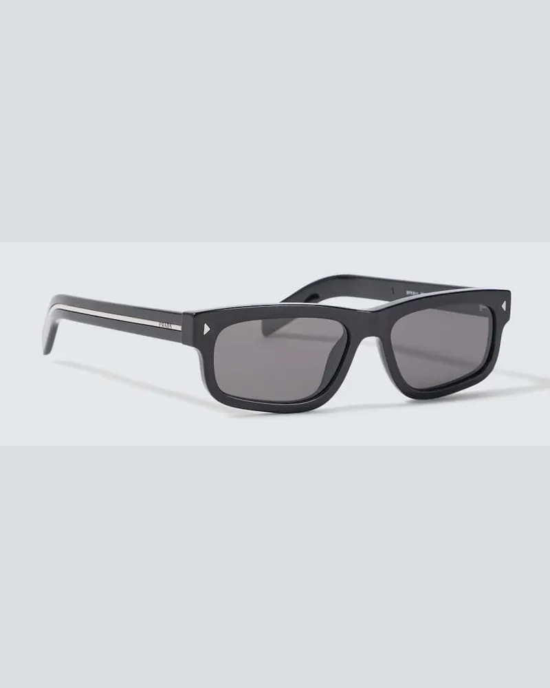 Prada Eckige Sonnenbrille Schwarz