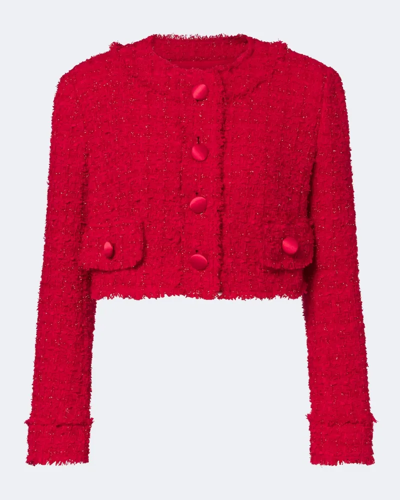 Dolce & Gabbana Midikleid aus Wolle Rot