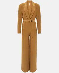 Norma Kamali Jumpsuit aus Crepe Braun