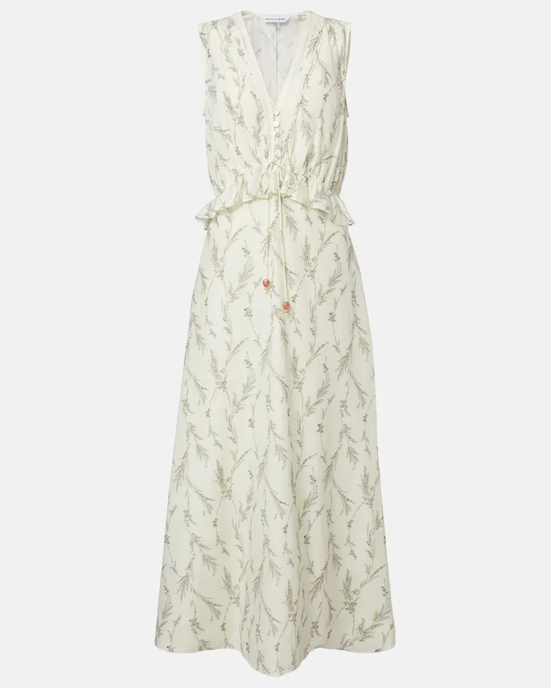 Veronica Beard Minikleid Ollian aus Voile Weiß