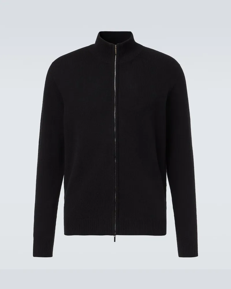 SAMAN AMEL Jacke Halle aus Kaschmir Schwarz