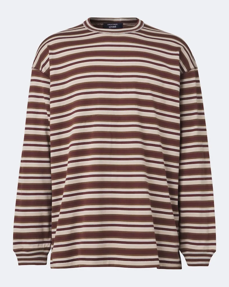 Comme des Garçons Comme des Garçons Homme Longsleeve aus Baumwoll-Jersey Beige