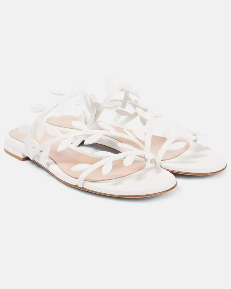 Gianvito Rossi Sandalen Flavia aus Leder Weiß