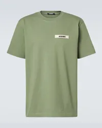 Jacquemus T-Shirt Le T-shirt Gros Grain aus Baumwolle Gruen