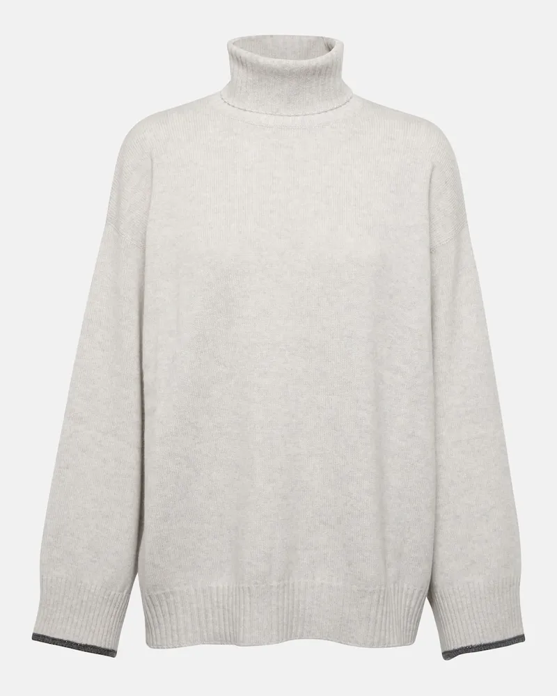 Brunello Cucinelli Rollenkragenpullover aus Kaschmir Beige