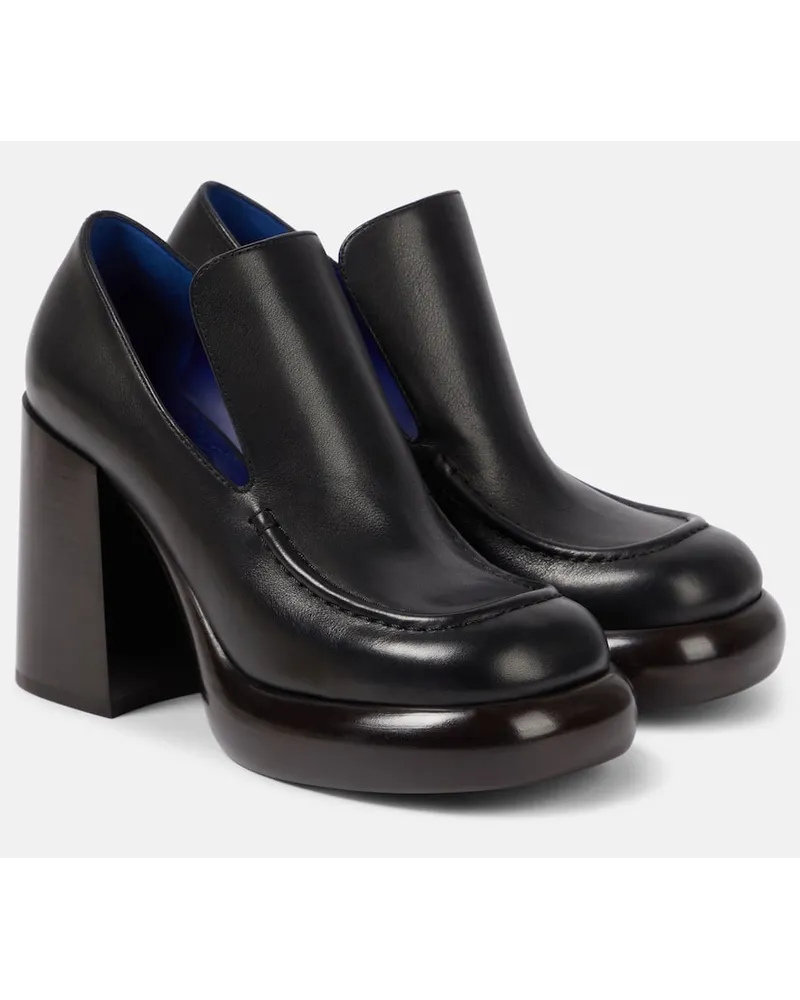 Burberry Loafer-Pumps aus Leder Schwarz