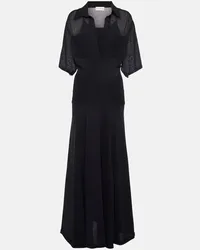 Victoria Beckham Maxikleid aus einem Baumwollgemisch Schwarz