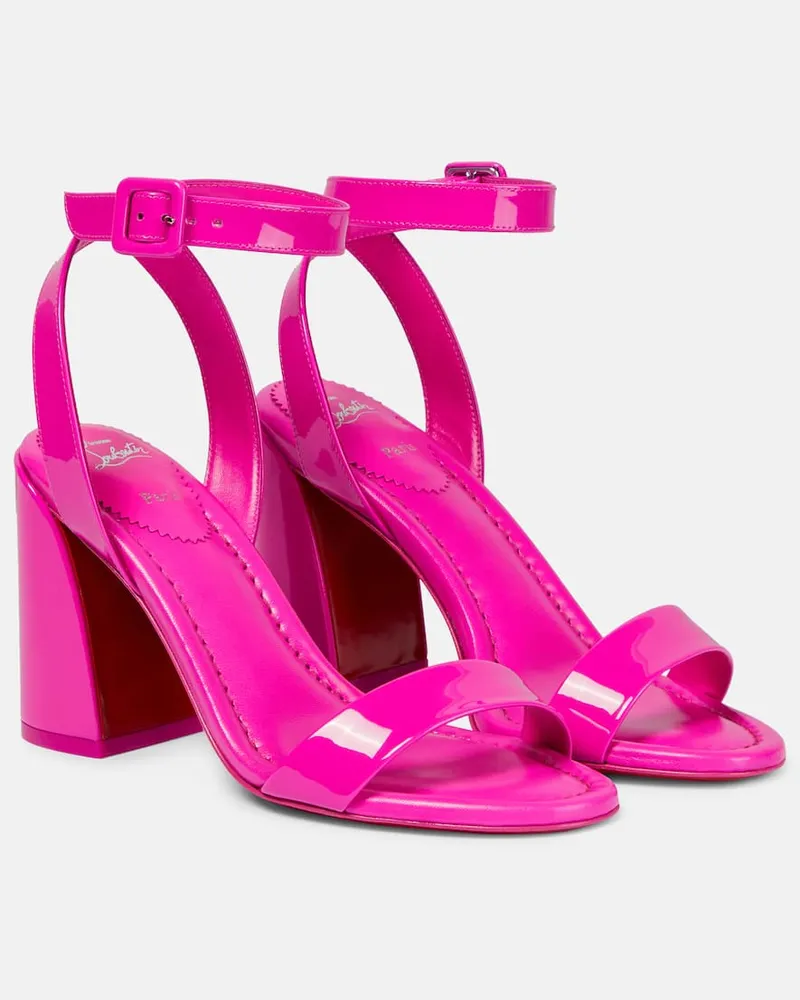 Christian Louboutin Sandalen Miss Sabina 85 aus Lackleder Rosa