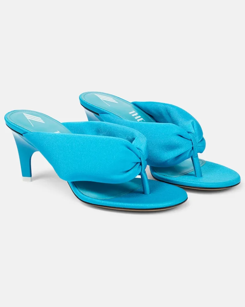 ATTICO Sandalen Rem aus Satin Türkis