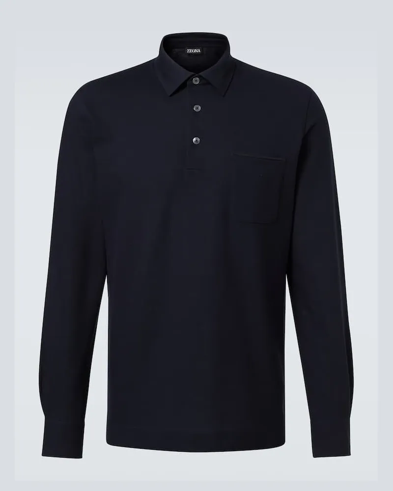Ermenegildo Zegna Polohemd aus Baumwolle Blau