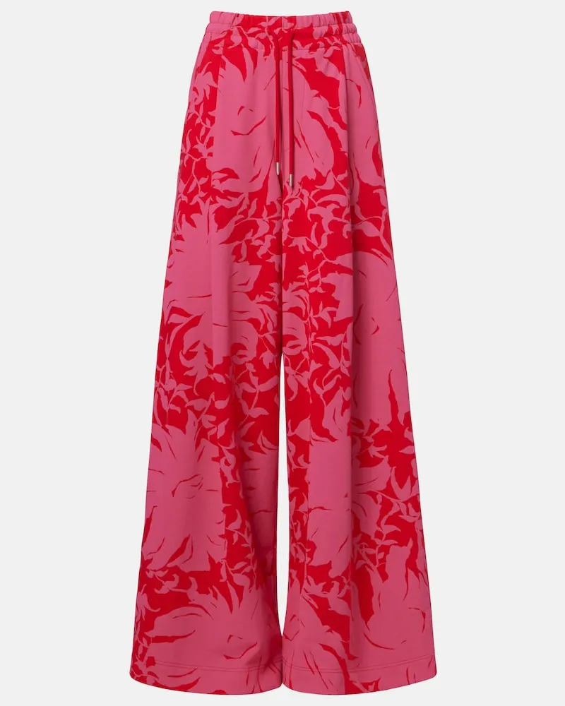 Dries van Noten Jogginghose aus Baumwoll-Jersey Rot