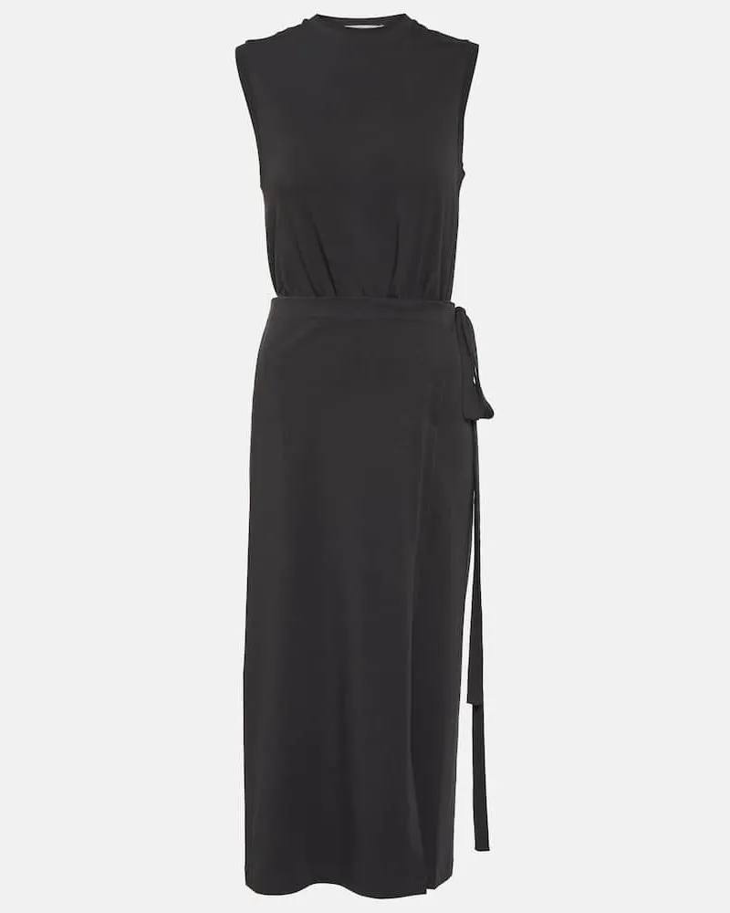 Proenza Schouler White Label Midikleid aus Jersey Schwarz